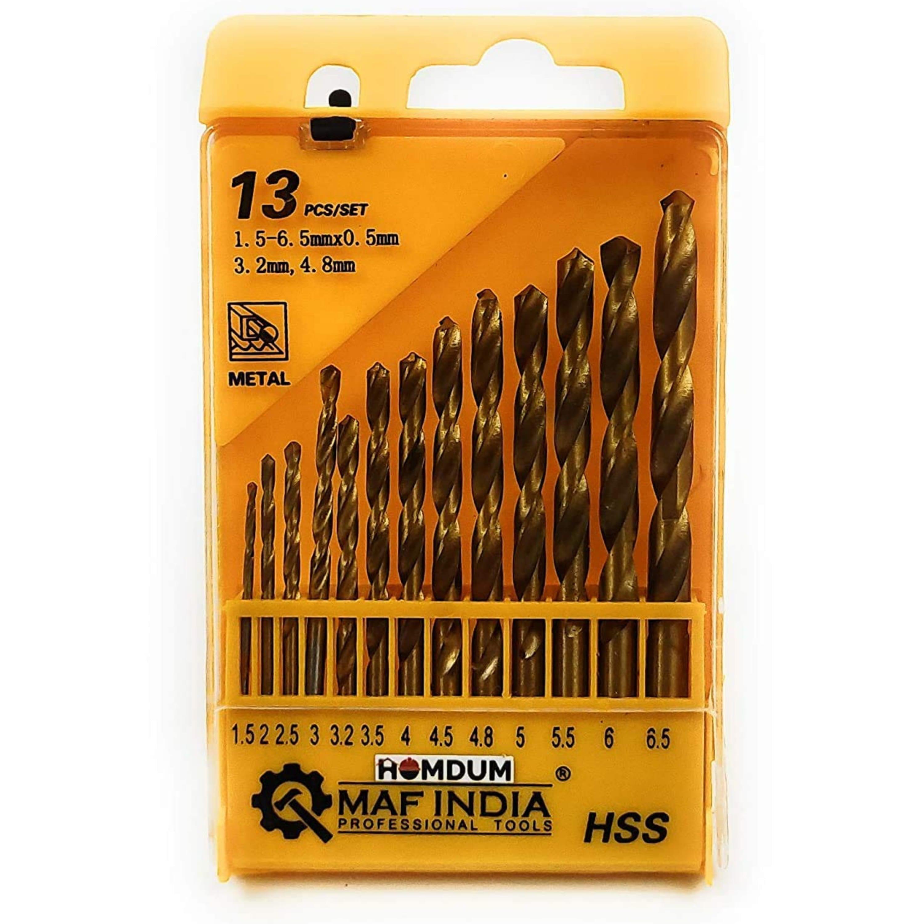 Homdum HSS Drill Bit Set 13 Pcs