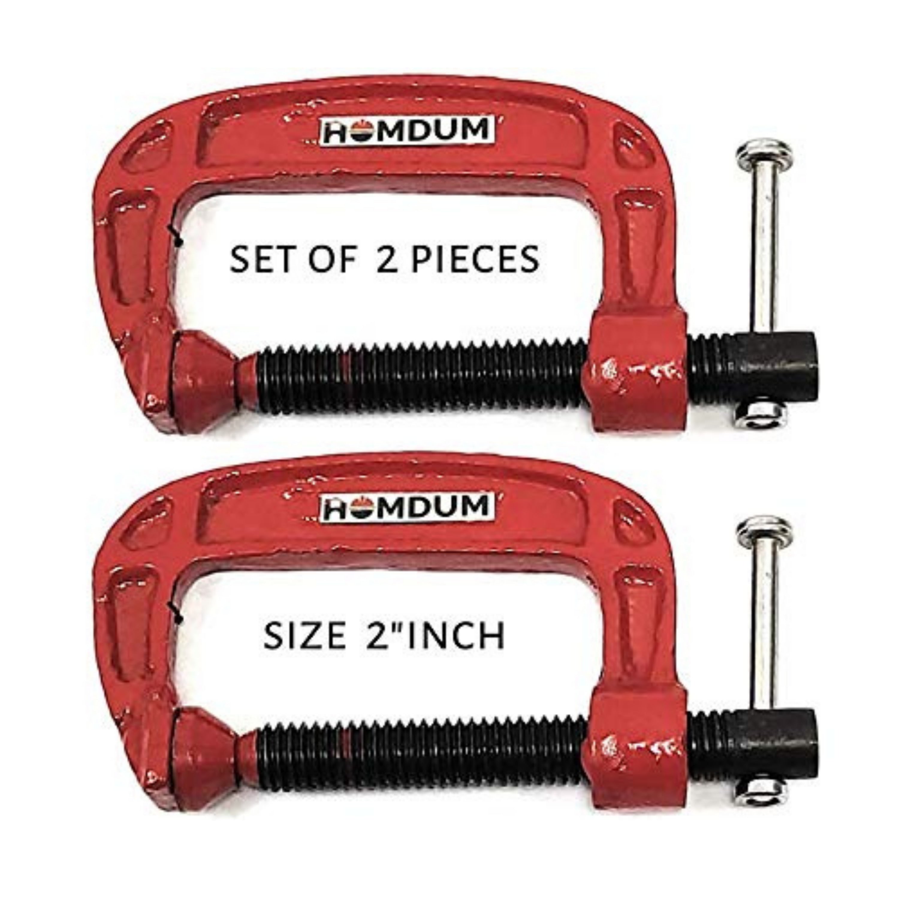 Homdum Heavy Duty G Clamp | C Type Clamping Tool | Pack of 2 Pieces (2 inch)