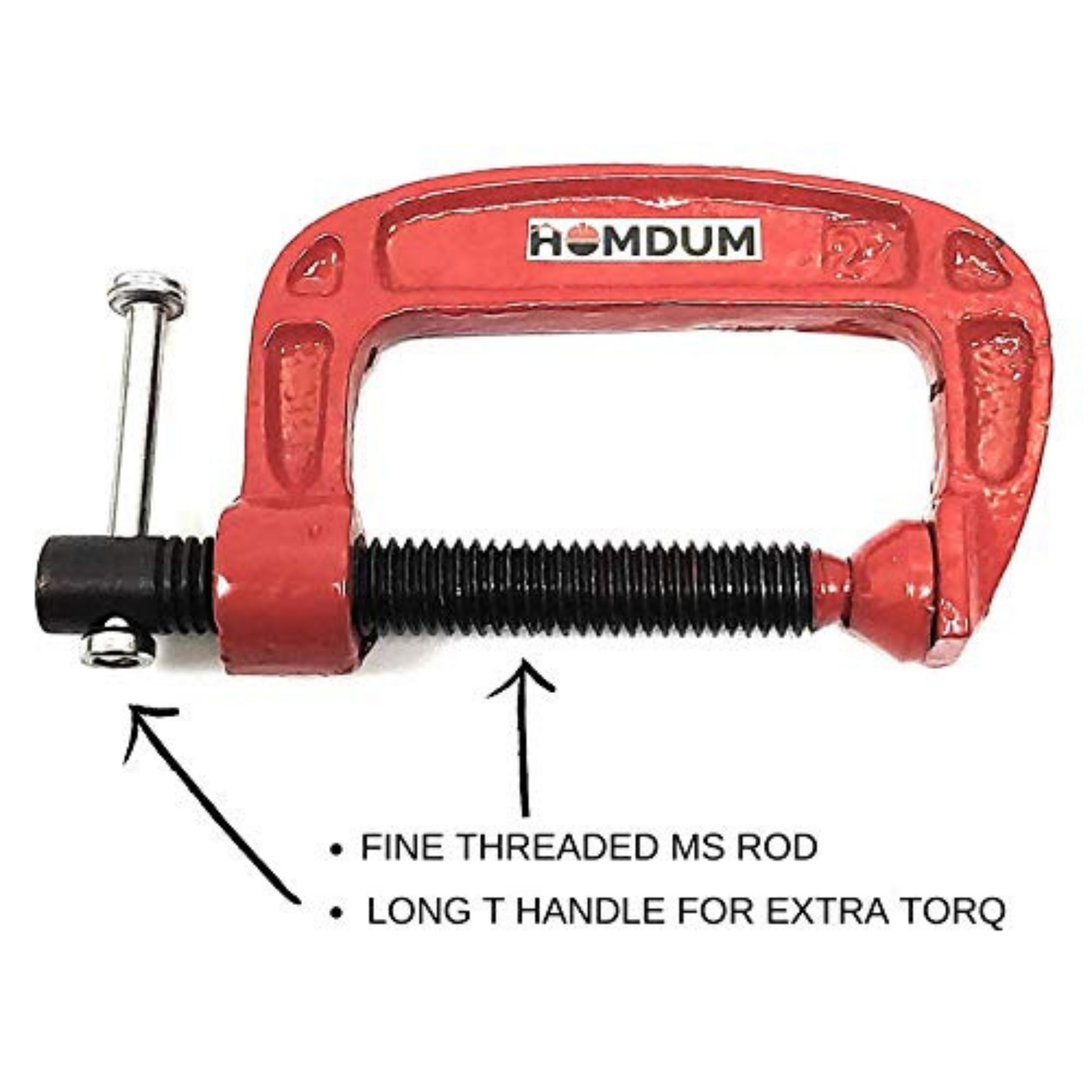 Homdum Heavy Duty G Clamp | C Type Clamping Tool | Pack of 2 Pieces (2 inch)