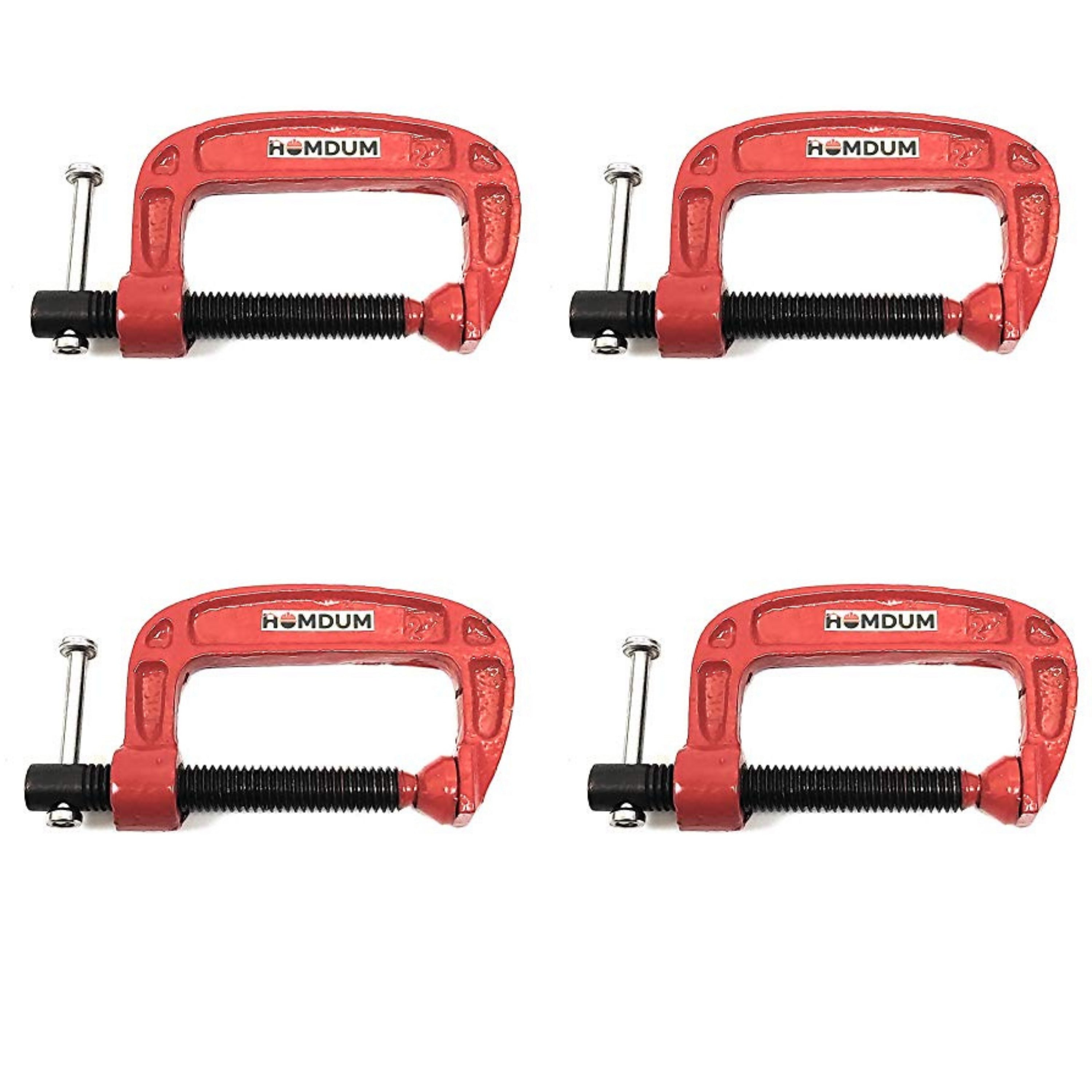 Homdum Heavy Duty G Clamp | C Type Clamping Tool | Set of 4 Pieces (6 inch)