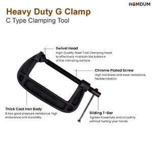 Homdum Heavy Duty G Clamp