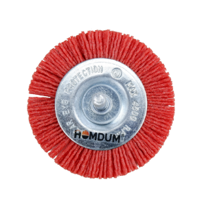 Homdum INGCO Red Nylon Fiber Brush Circular Brush 75 mm Diameter ¼” Shaft 4500rpm Drill bits Cleaning Brush Polishing Brush Derusting disc Brush