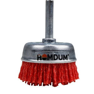 Homdum INGCO Red Nylon Fiber Brush Cup Brush 50 mm Diameter ¼” Shaft 4500rpm Drill bits Cleaning Brush Polishing Brush Derusting disc Brush