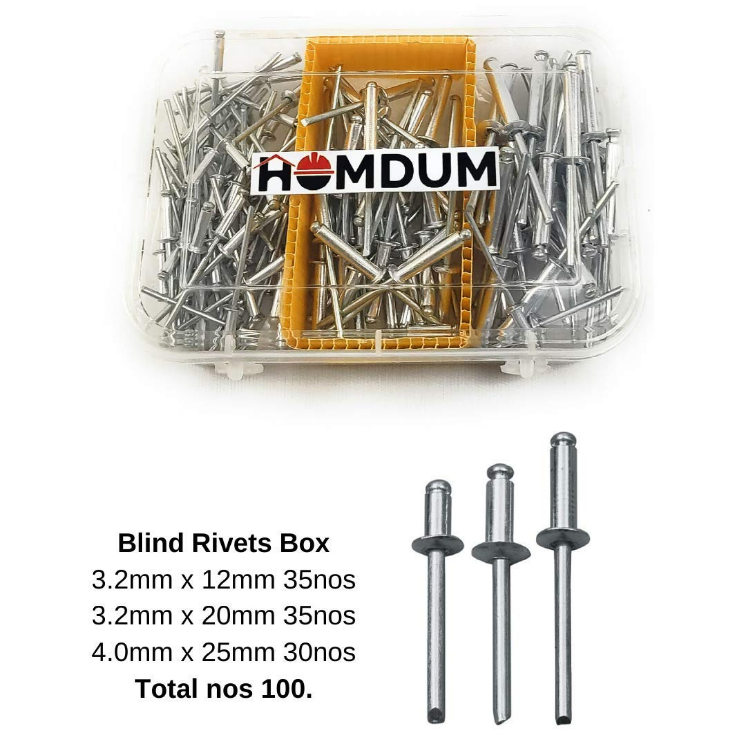 Homdum Ingco 150 nos of Blind Rivets