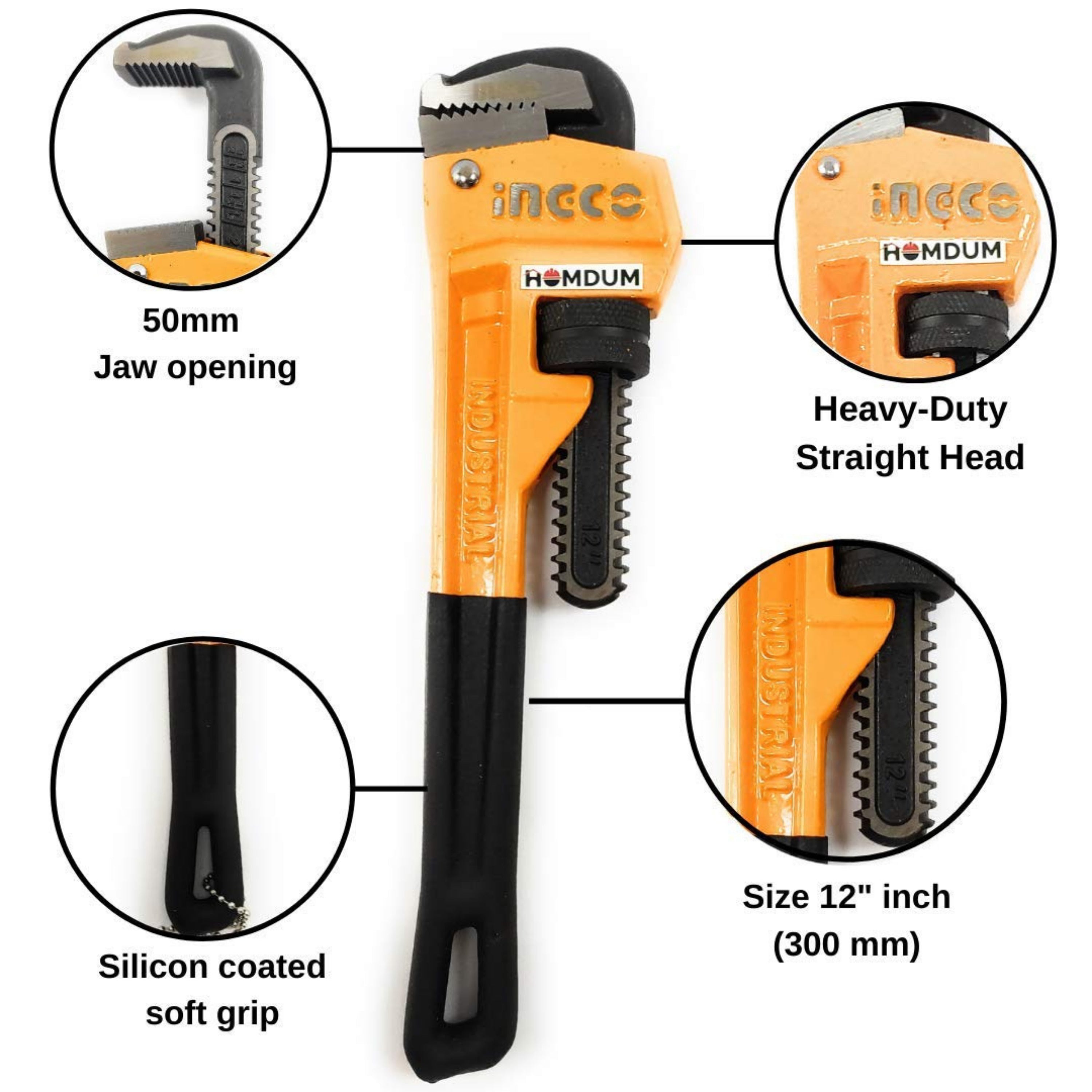 Homdum Ingco pipe Wrench Size 300mm