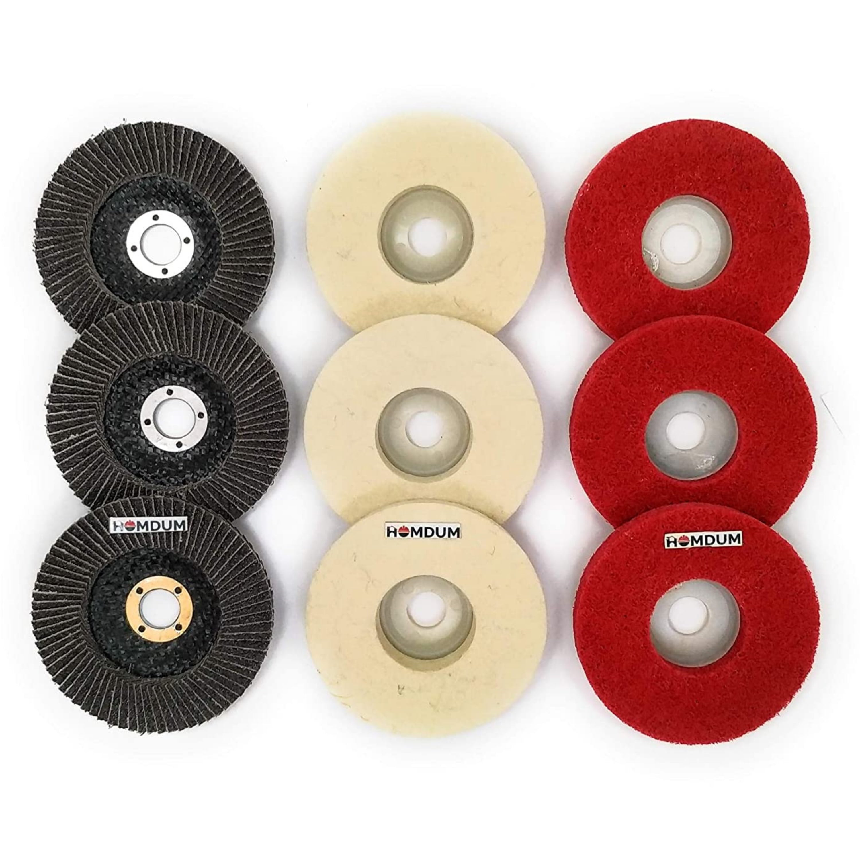 Homdum MAF Non-Woven Felt Pad Emery Flap Disc-Nylon Fiber Wheel