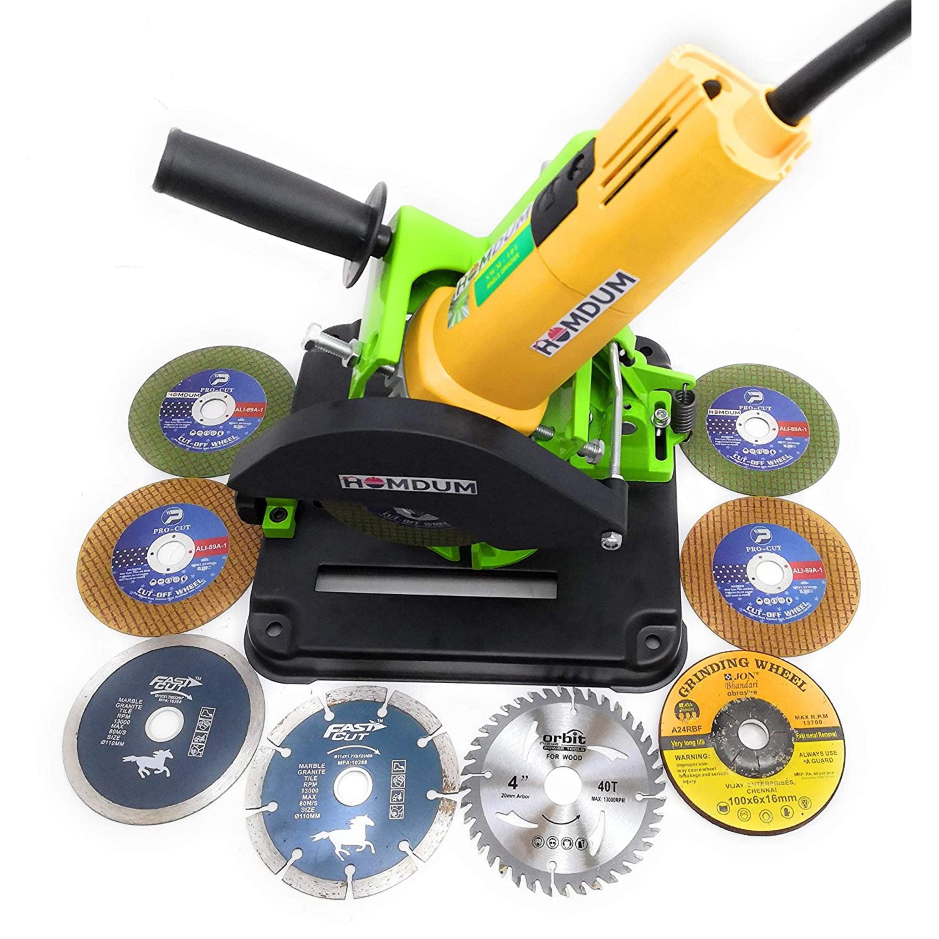 Homdum MAF Angle Grinder 4"/100 mm with Grinder Stand and Grinding Wheels