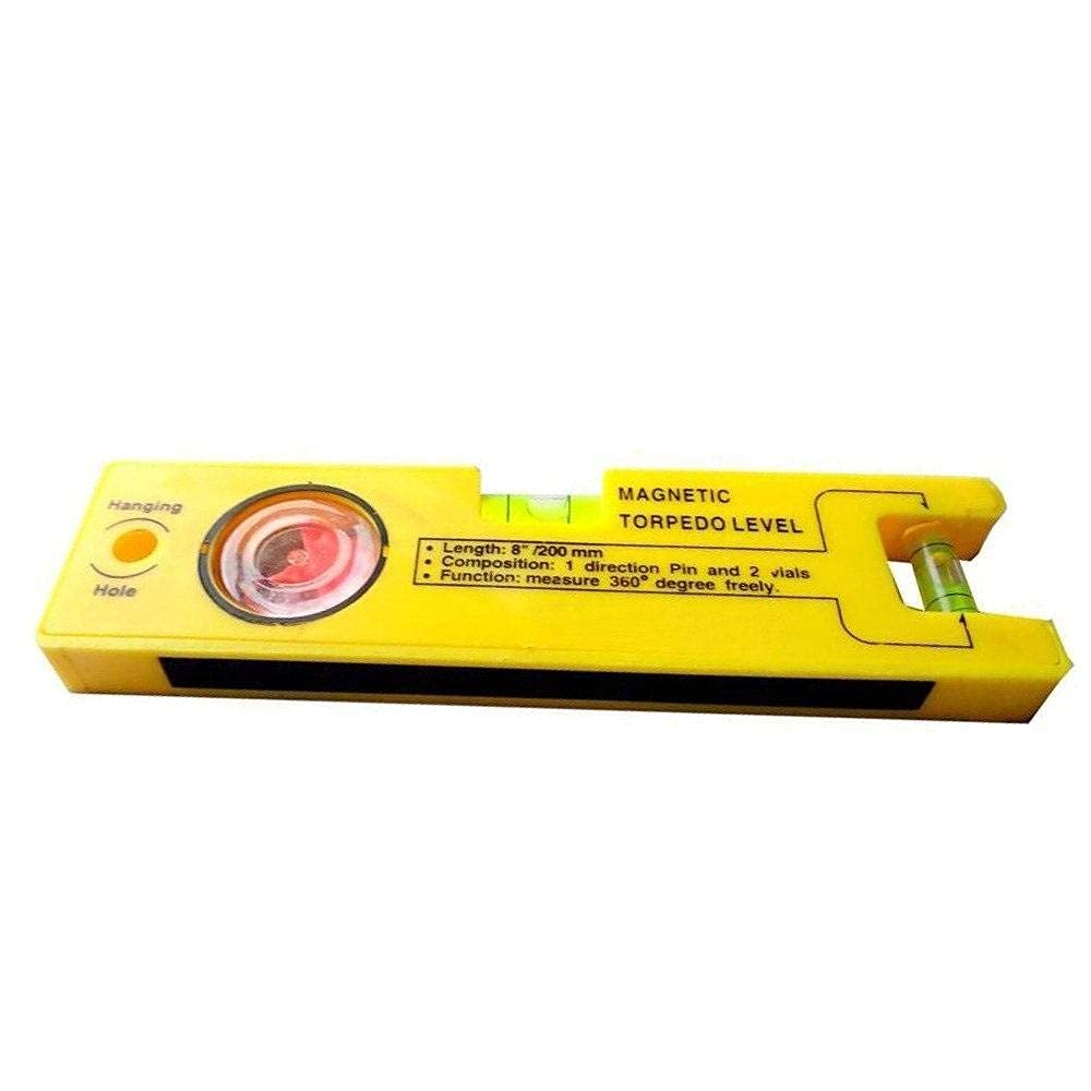 Homdum 8-inch Magnetic Torpedo Level with 1 Direction Pin, 2 Vials and 360 Degree View