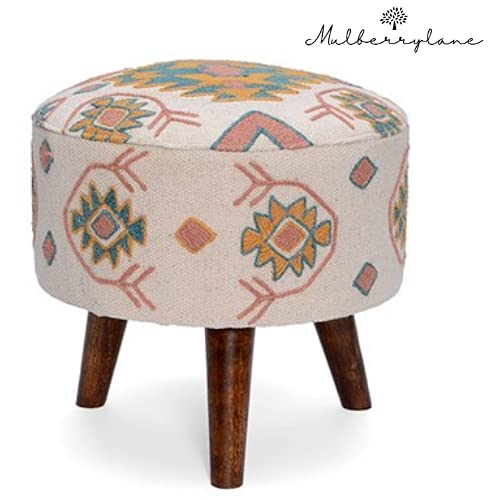 Mulberrylane ottomon puffy stool 1 Pcs set for home decor.