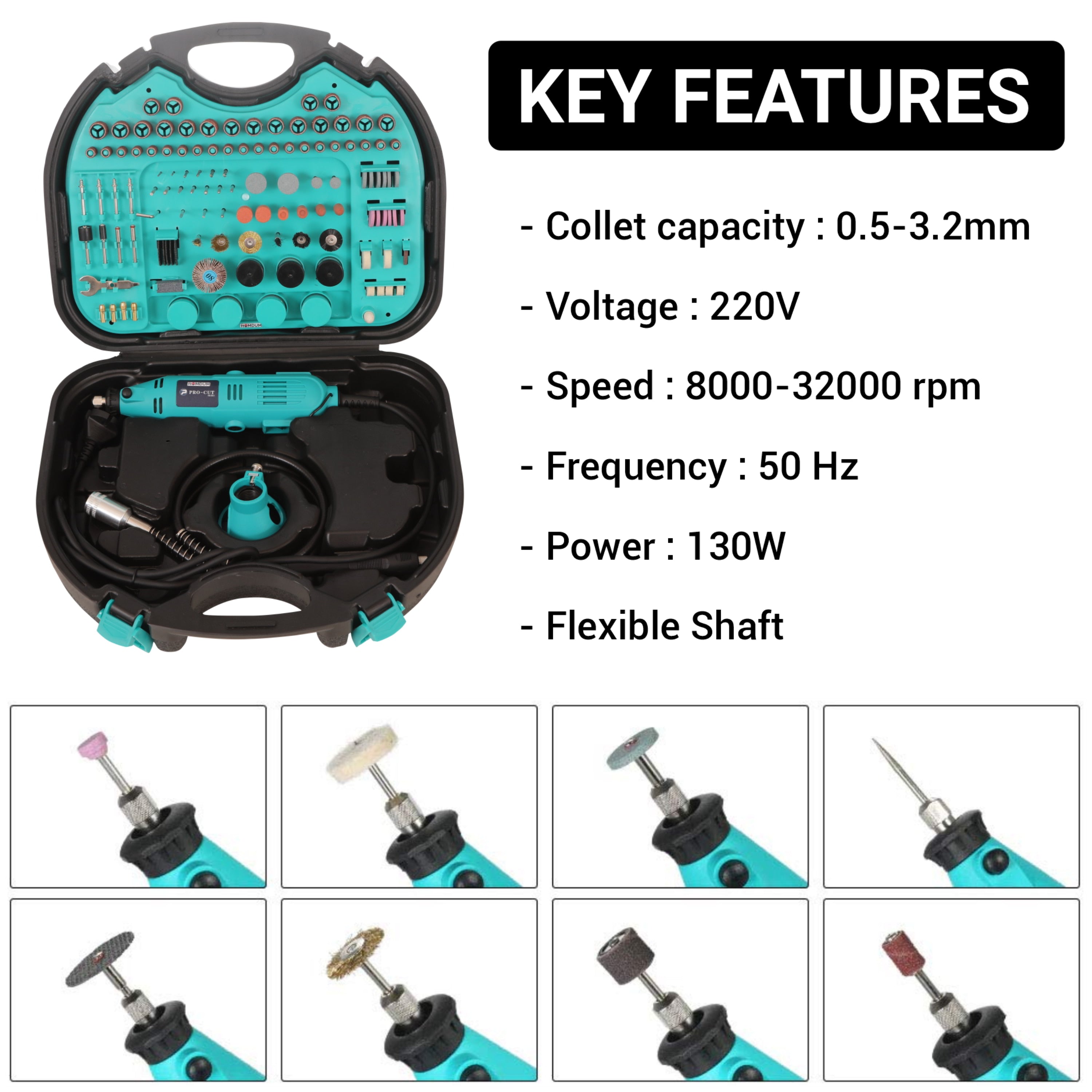 Homdum Multifunctional Mini Rotary Die Grinder Kit with Flexible Shaft and 252 Pieces of accessories + 6 PCs Mini HSS Circular Saw Blade