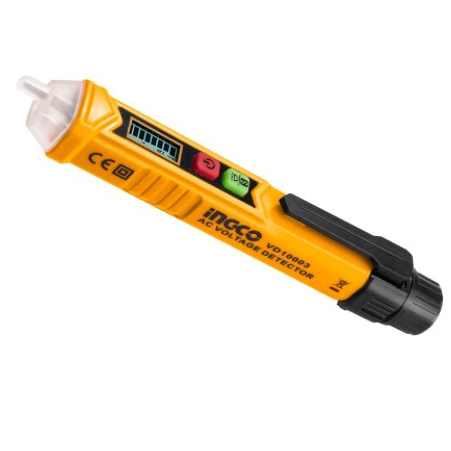 Homdum Non Contact AC Voltage Power Detector INGCO AC 12-1000V Electric Current Alert Sensor Tester Pen with LED Light and Sound Alarm mode compact pocket battery Live Line neutral line Multimeter