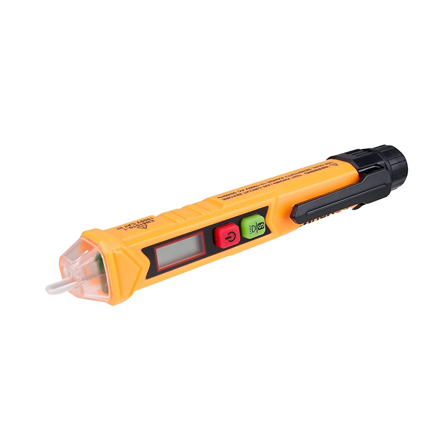 Homdum Non Contact AC Voltage Power Detector INGCO AC 12-1000V Electric Current Alert Sensor Tester Pen with LED Light and Sound Alarm mode compact pocket battery Live Line neutral line Multimeter