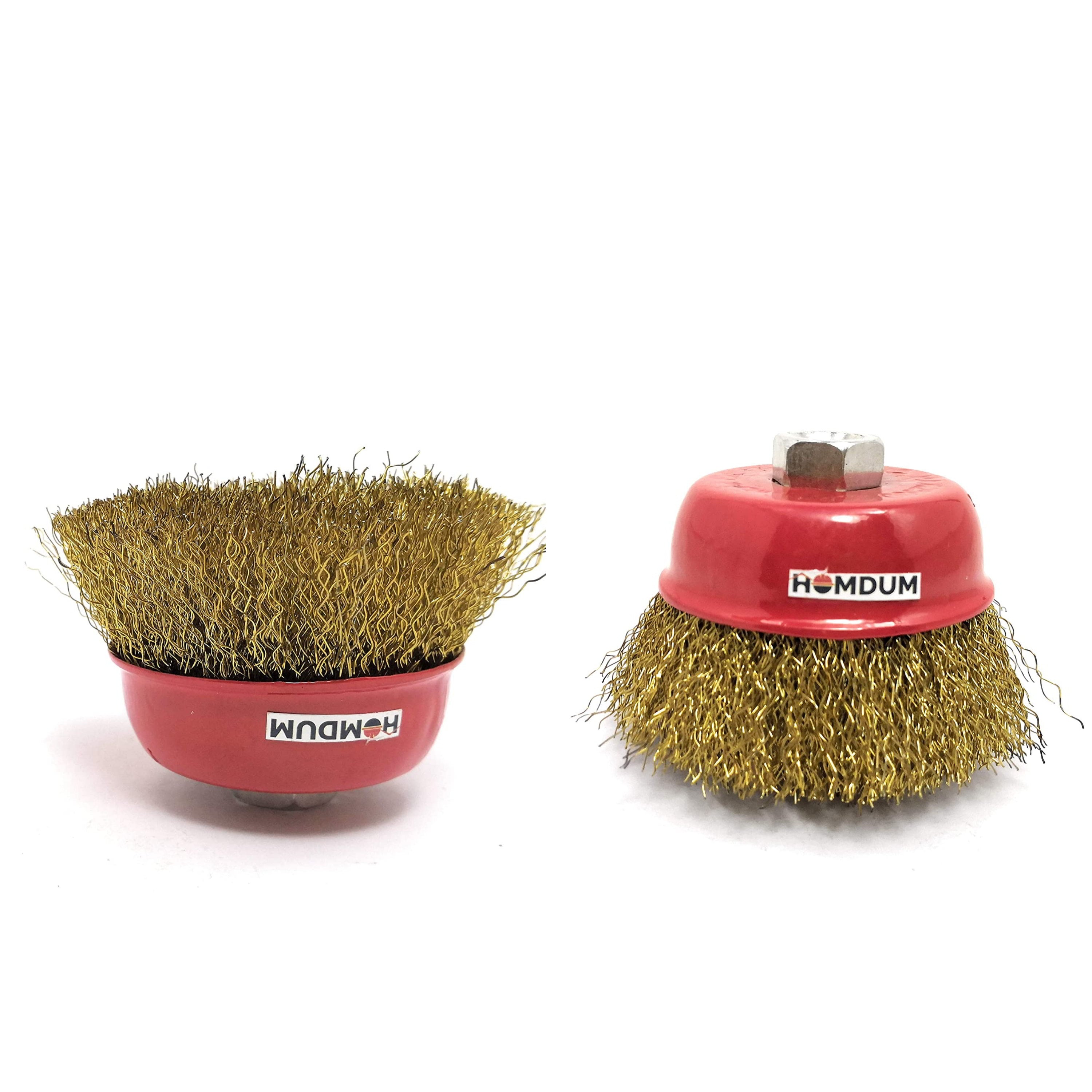 Homdum Non Twisted Cup Brush for Removing Rust, Paint