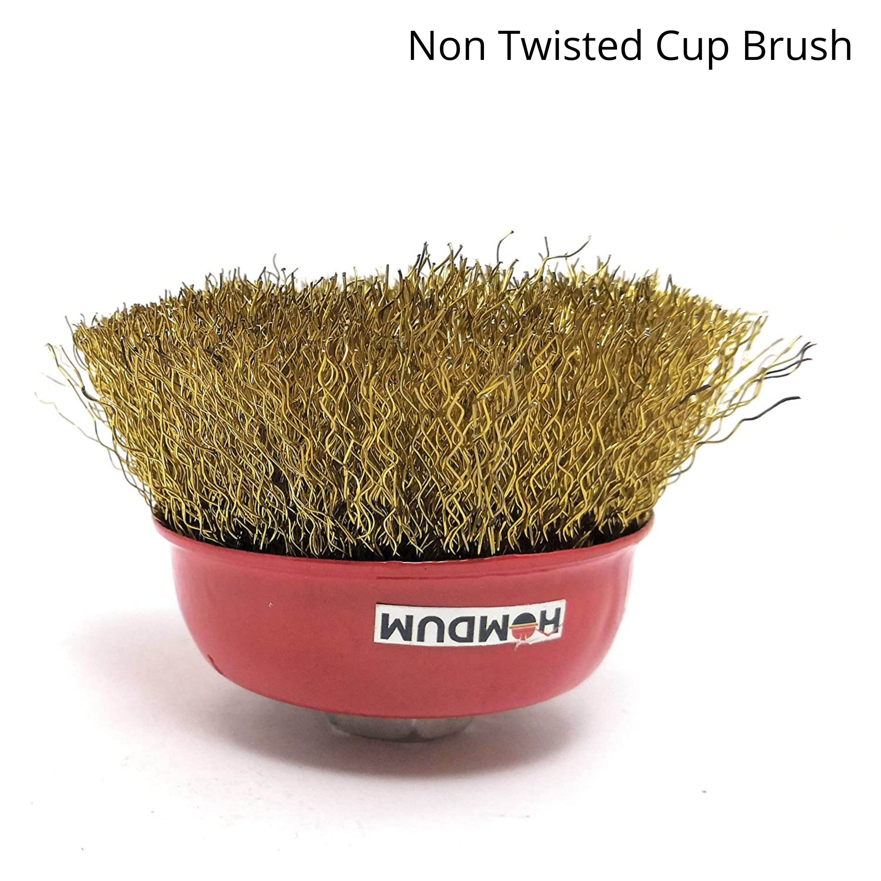 Homdum Non Twisted Cup Brush for Removing Rust, Paint