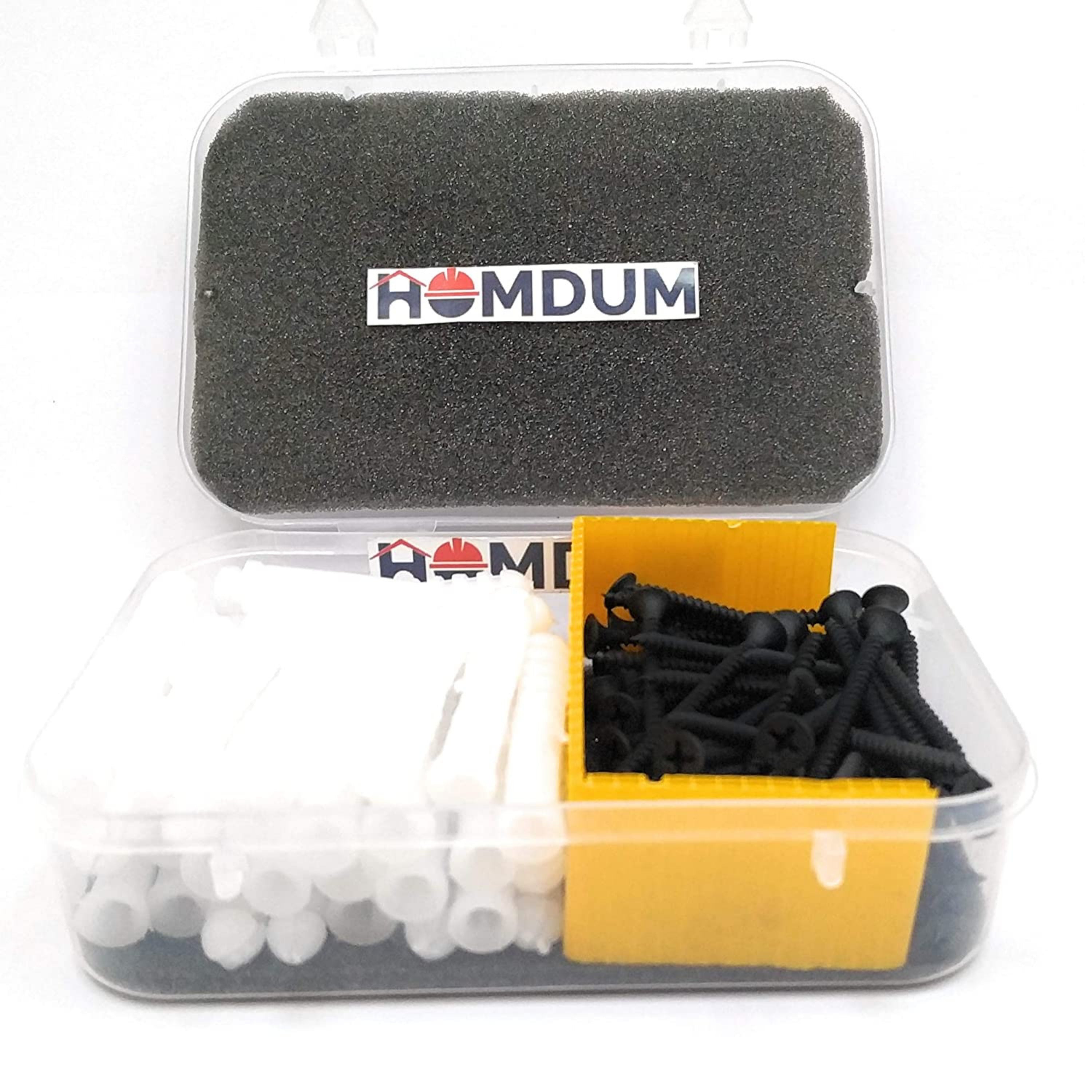 Homdum Nylon Plug with Screws 2 inch (50 mm screw with plastic sleeve) Pack of 60. (2")