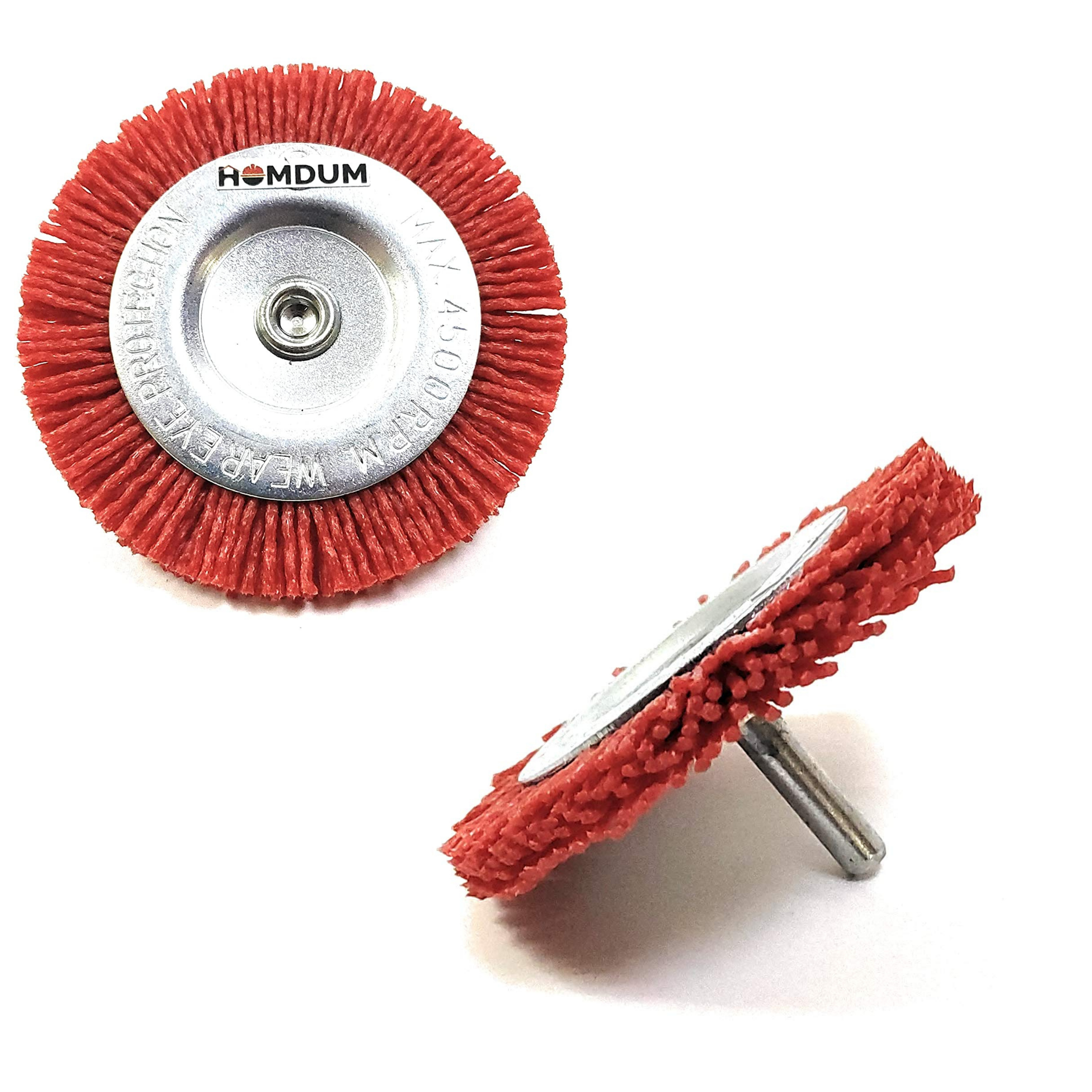 Homdum RED Nylon Fiber Brush 100mm Diameter