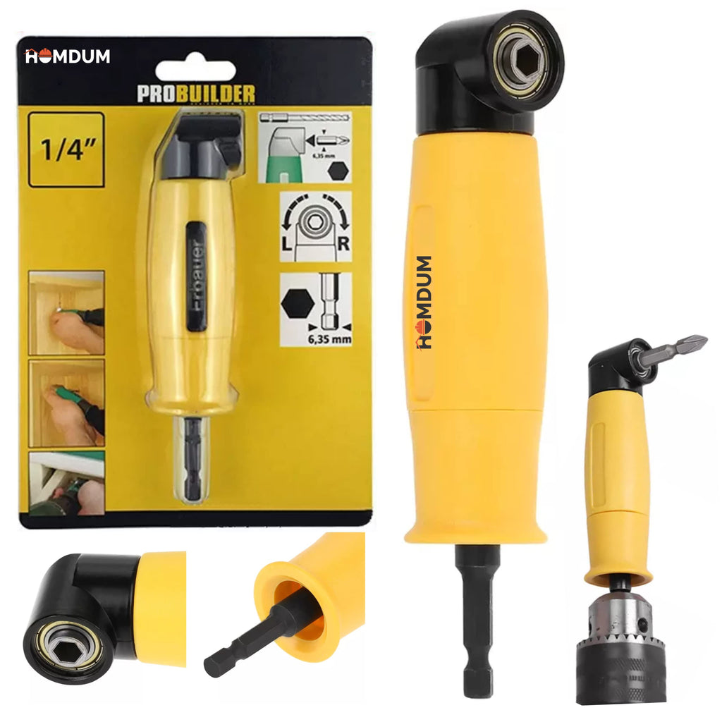 90 Degree Right Angle Drills Adapter Yellow Angle Head Screwdriver