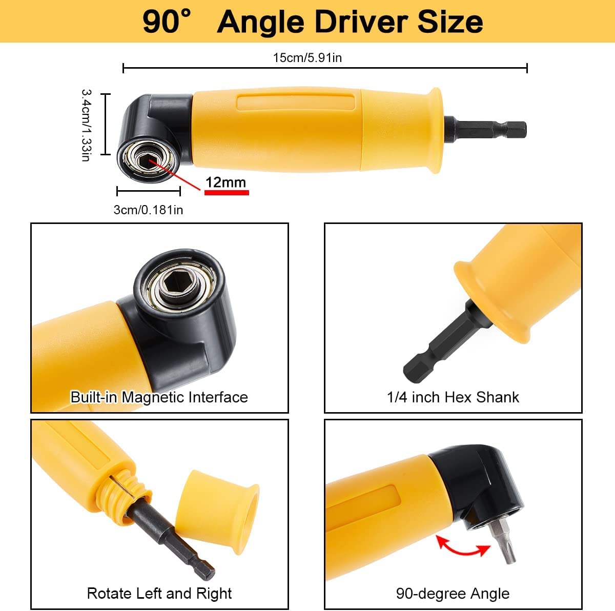 Homdum Right Angle Drill 90 Degree 