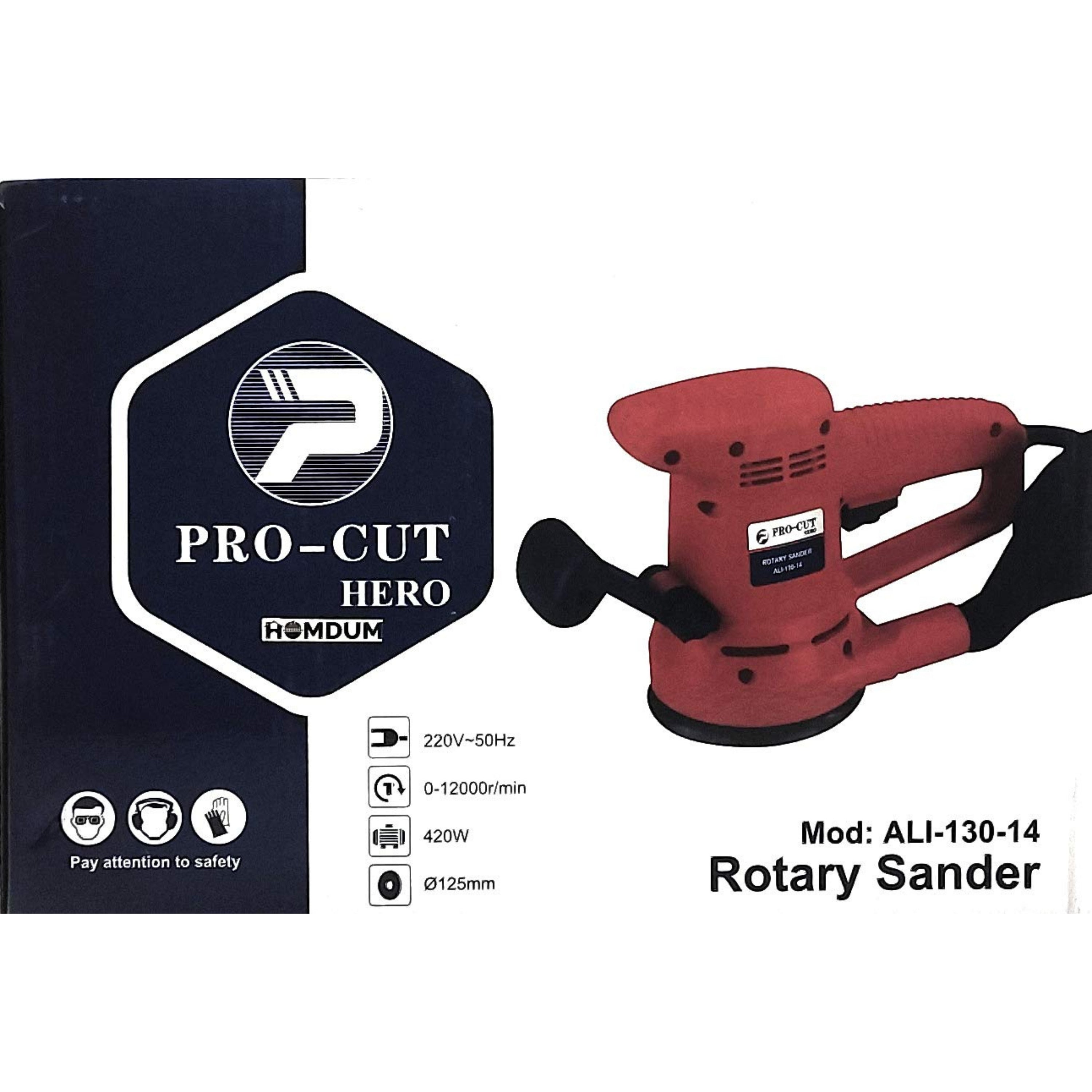 Homdum Rotary Sander with Speed Control and Push to Lock Switch