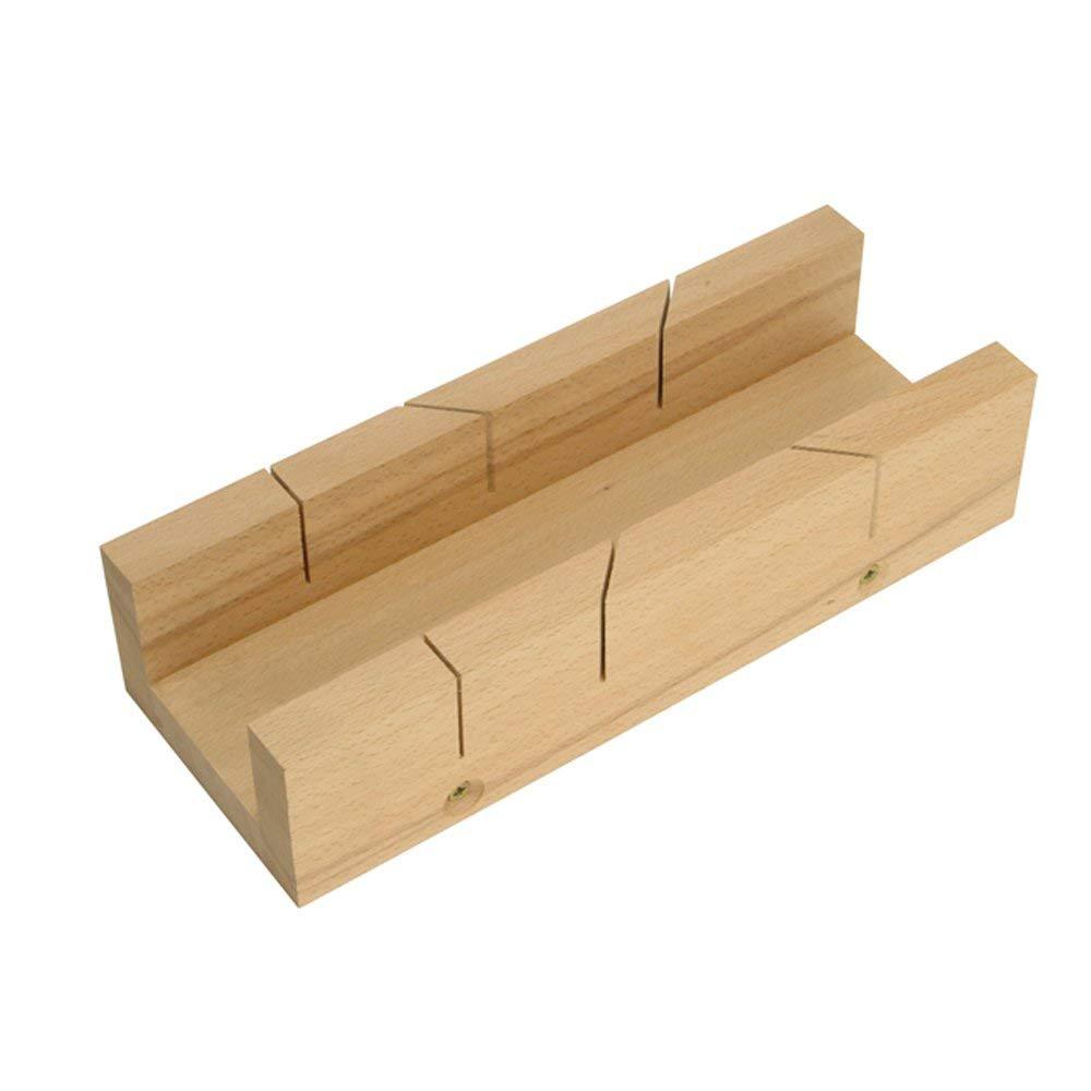 Homdum wooden Mitre box 45 & 90 degree Multi angle Backsaw cutting guide tool block size 250 x 85 mm