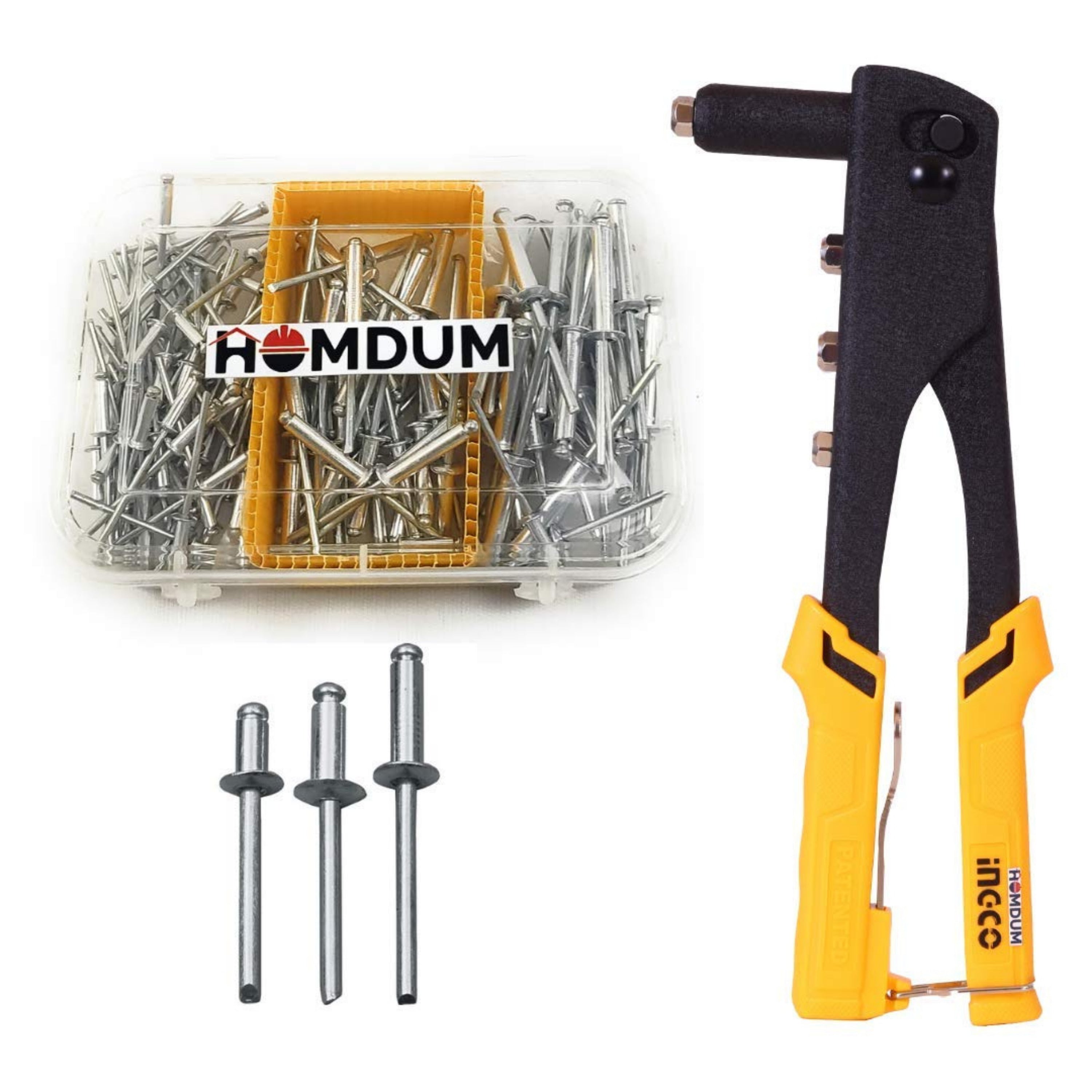 Homdum Ingco Non Slip 10" Rivet Gun, Rivets, Riveter Nail Gun, Pop Riveter