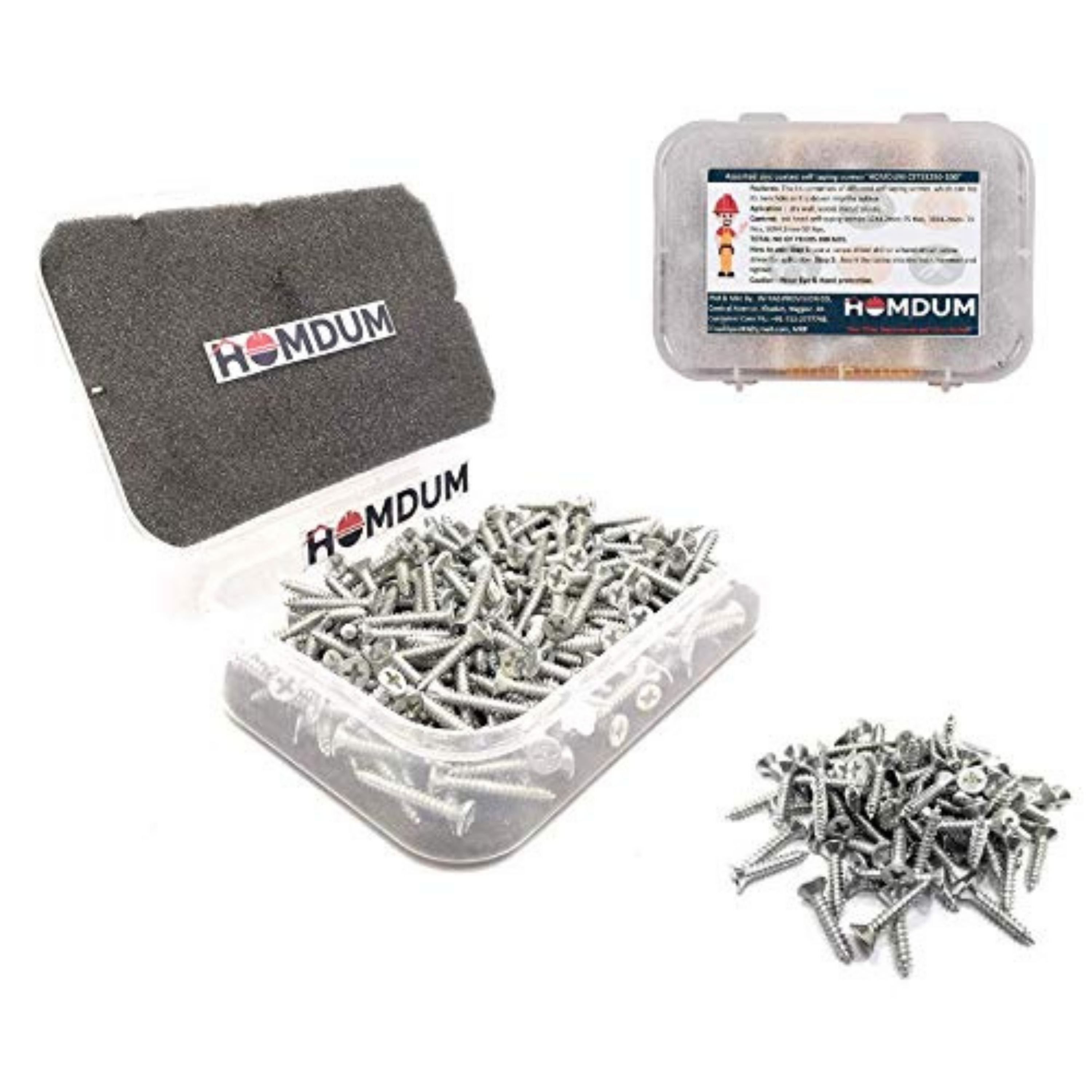 Homdum 100 Pieces self tapping screws