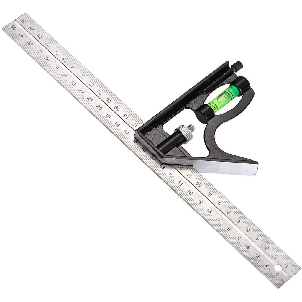 Homdum Stainless Steel Multi-function Combination Right Angle Ruler 
