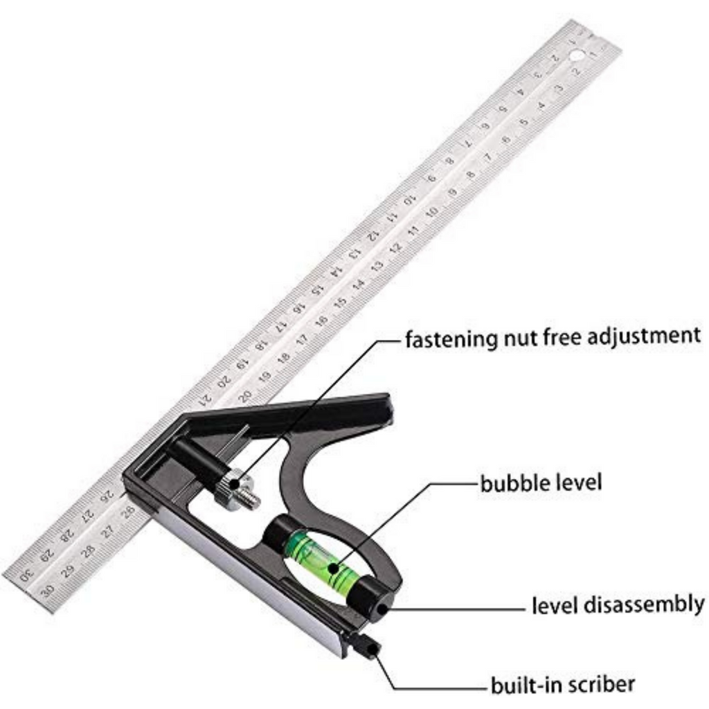 BUY Homdum Stainless Steel Multifunction Combination Right angle Ruler