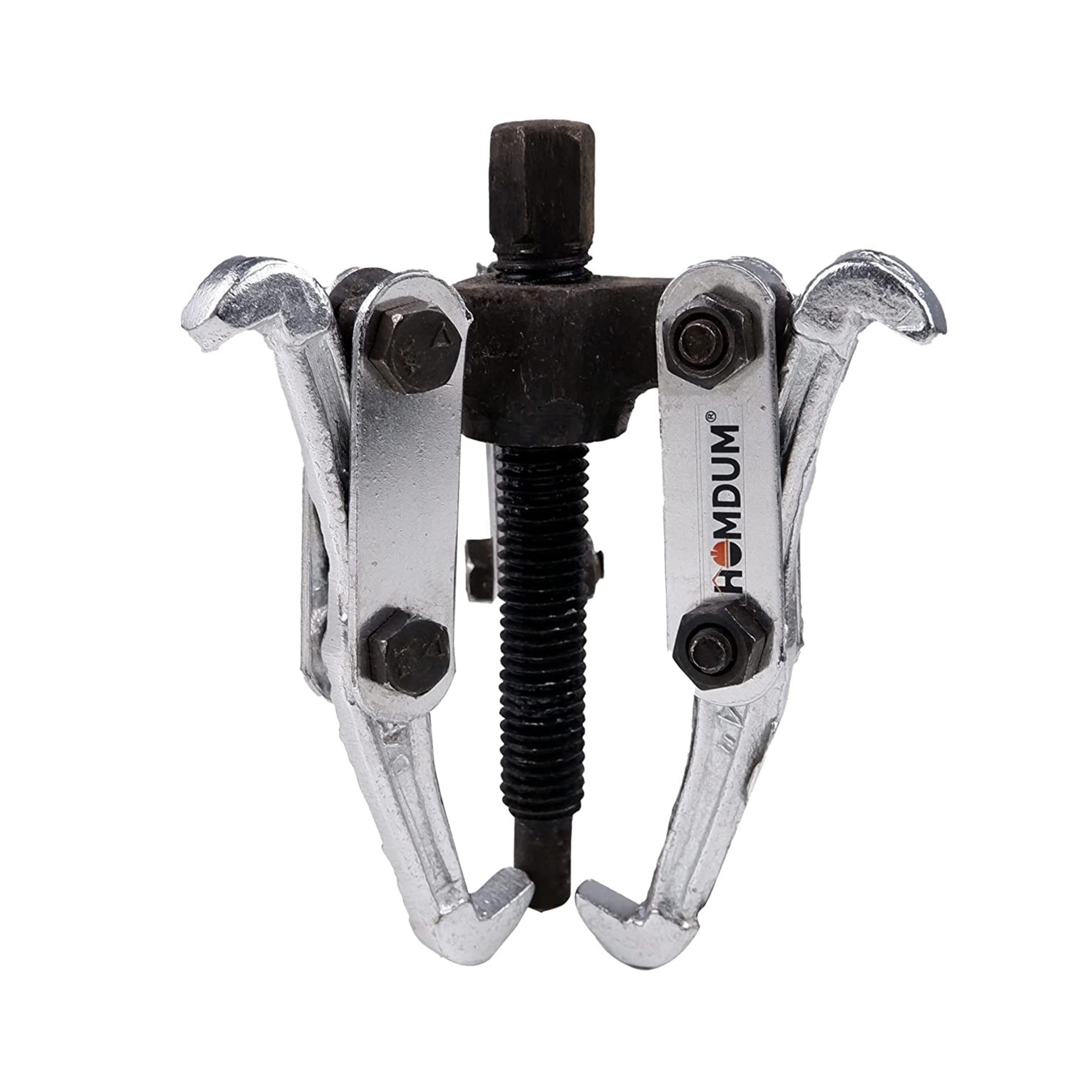 Homdum 3 inch 3 Legs/Jaws Bearing Puller Heavy Chrome Vanadium Steel Gear Puller size 75 mm (Black and Silver)