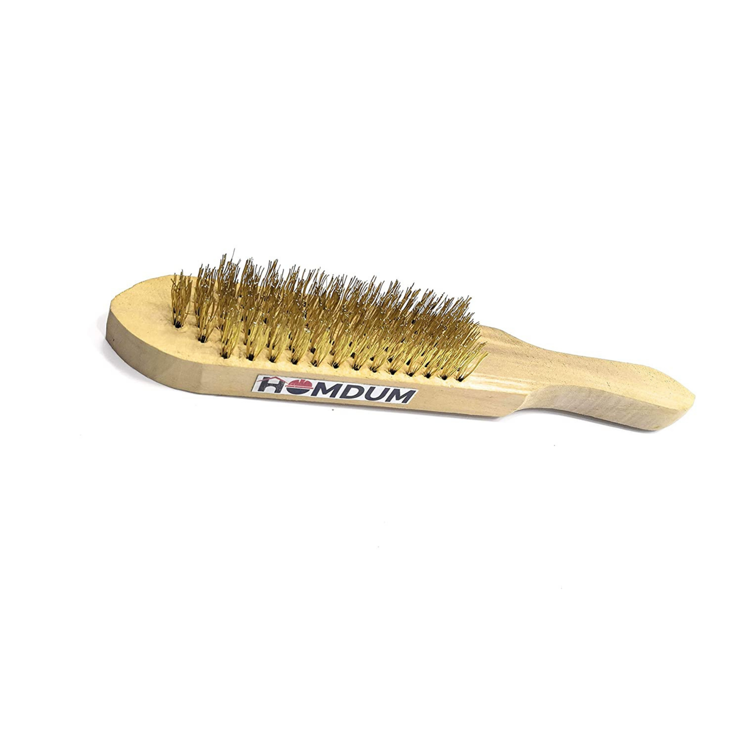 Homdum Wood Handle Brass Wire Brush