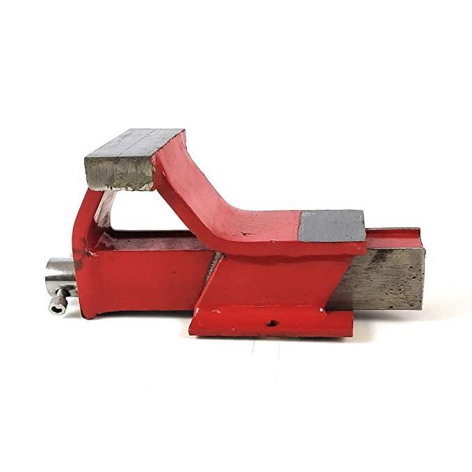 Homdum Steel Bench Vice munish Heavy Duty Professional Fixed Base Fabricated All Steel Welded Construction Screw Type Clamping Tool Jaw Width 3inch 80mm