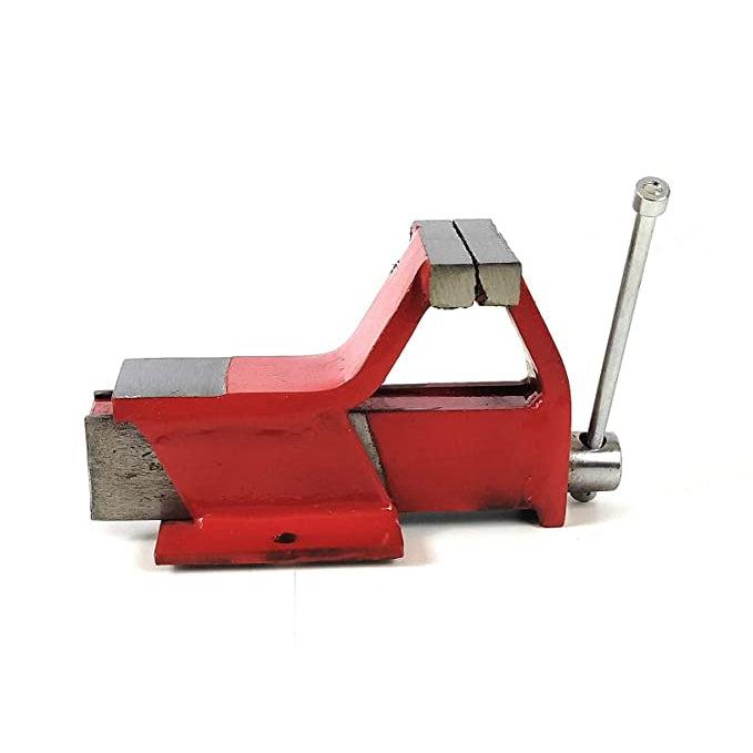 Homdum Steel Bench Vice munish Heavy Duty Professional Fixed Base Fabricated All Steel Welded Construction Screw Type Clamping Tool Jaw Width 2 ½ inch 65mm