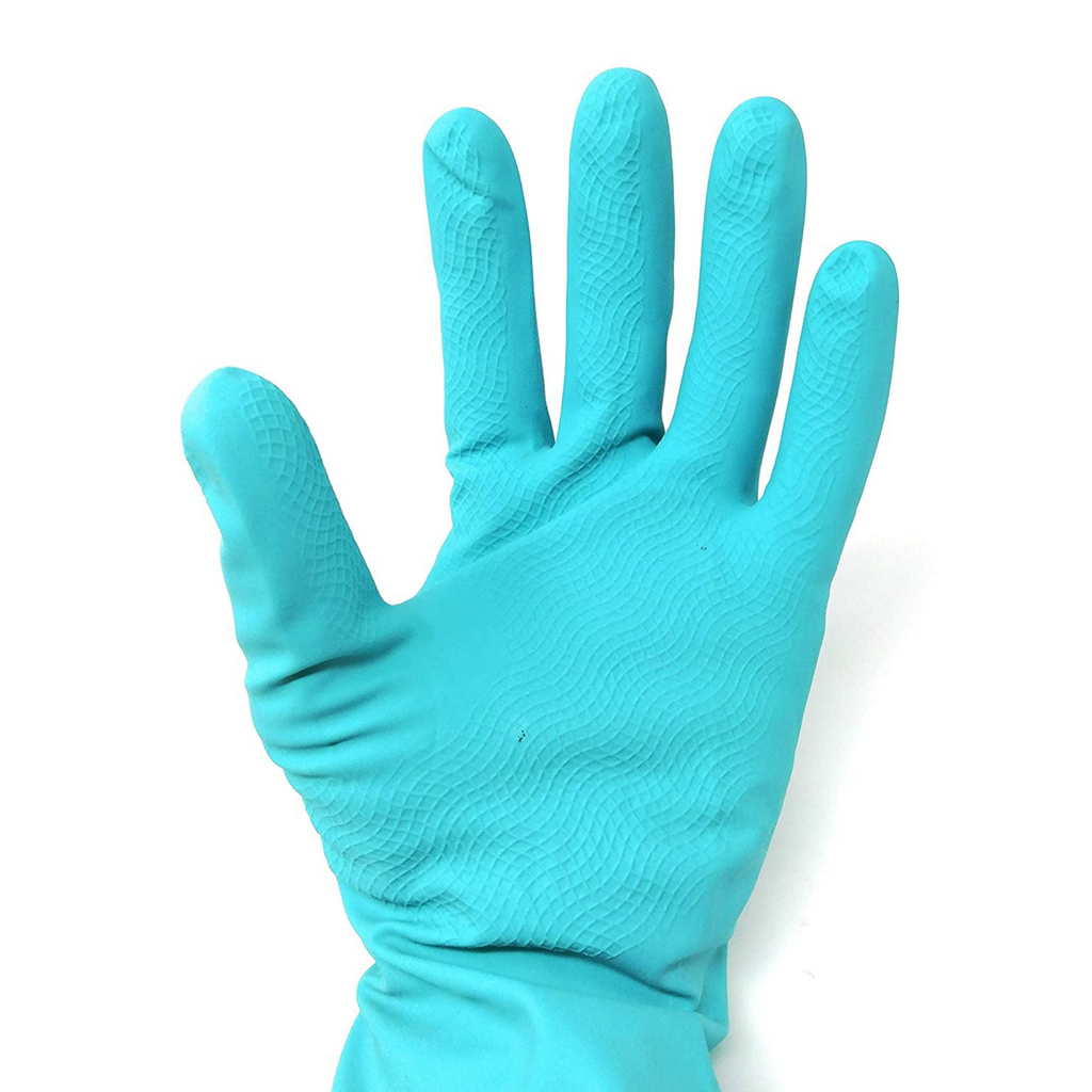 Homdum Soft Rubber Hand Gloves, Multi Purpose Reusable Washing, Cleaning Kitchen, Garden,Dish Washing - 1 Pair